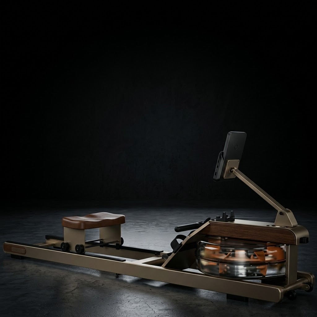 Rameur à Eau Pliable Acier Inoxydable 160kg | Écran LCD