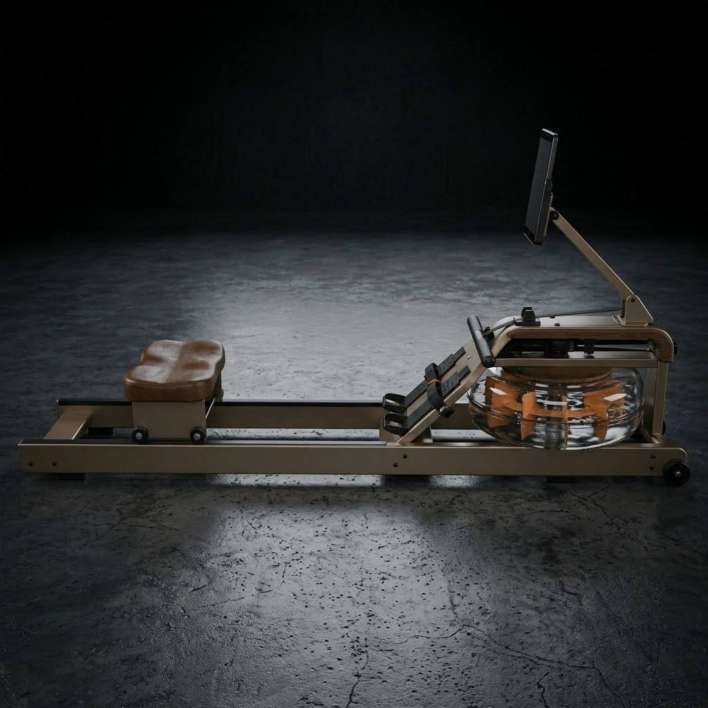 Rameur à Eau Pliable Acier Inoxydable 160kg | Écran LCD