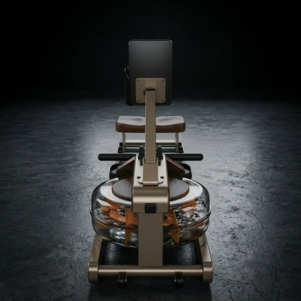 Rameur à Eau Pliable Acier Inoxydable 160kg | Écran LCD